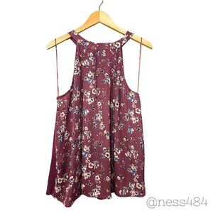 Tempted Los‎ Angeles Floral Halter Neck Keyhole Tank Top Plus Size 2X